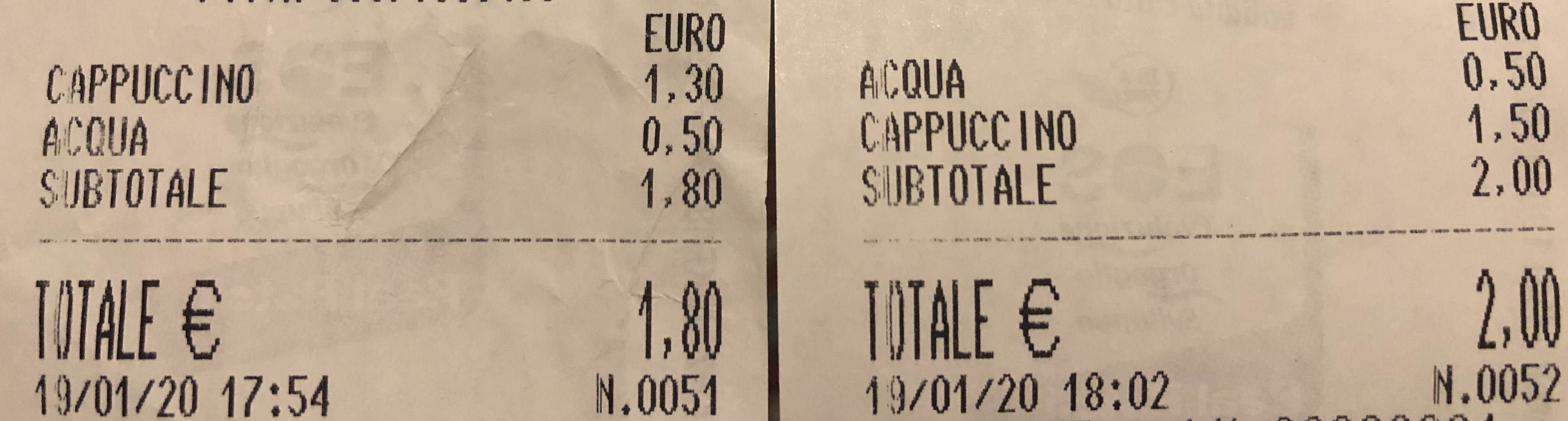 Italian Receipt